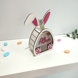 Caixa mealheiro em coelho