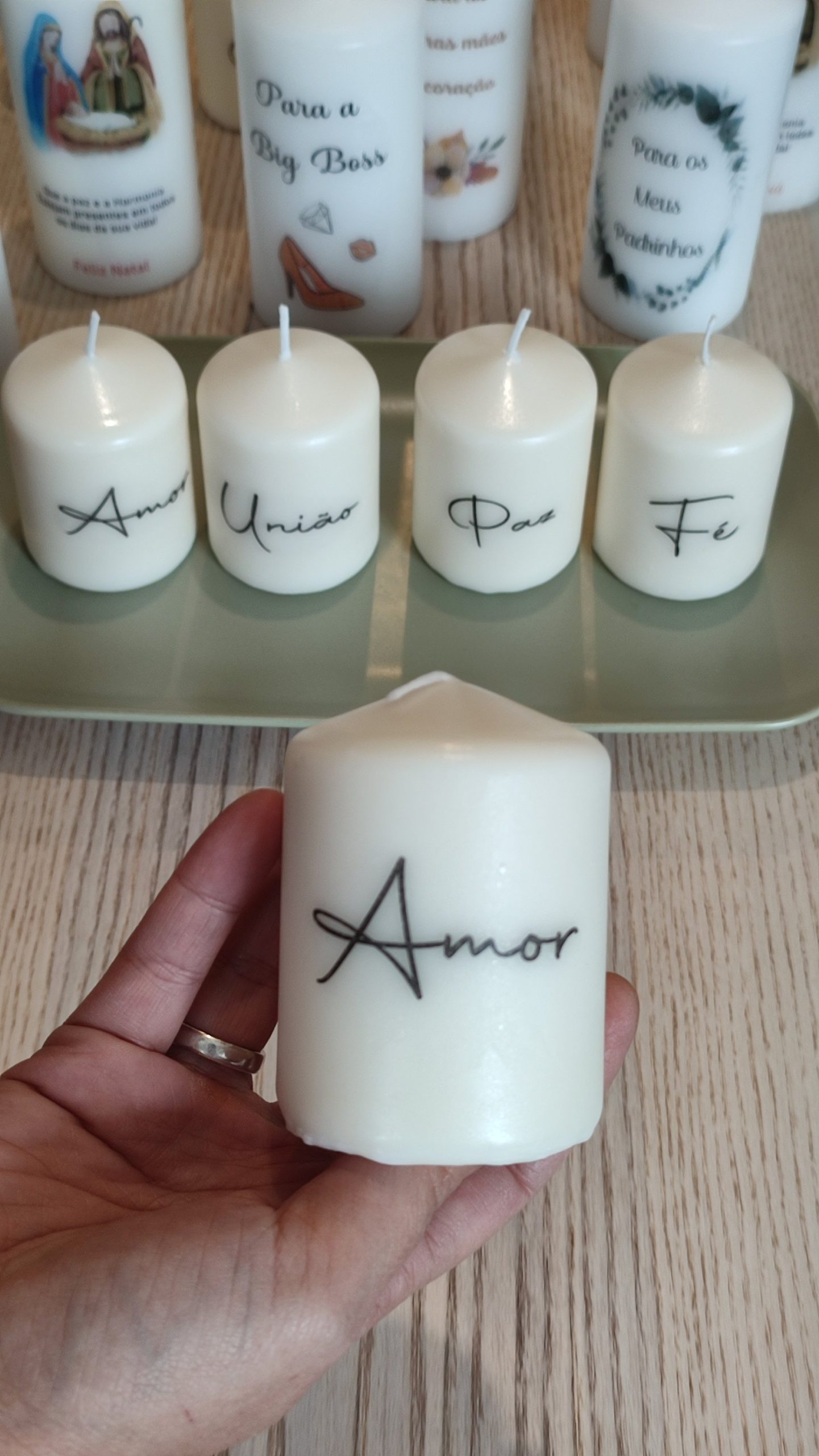 Conjunto de Velas “Amor, União, Paz e Fé” - Image 3